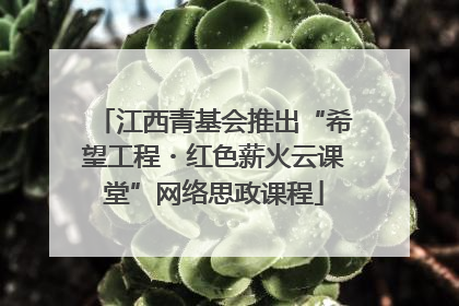 江西青基会推出“希望工程・红色薪火云课堂”网络思政课程