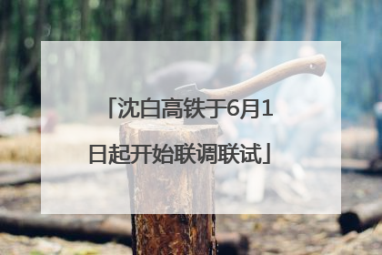 沈白高铁于6月1日起开始联调联试