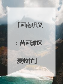 河南巩义：黄河滩区麦收忙
