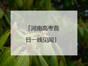 河南高考首日一线见闻
