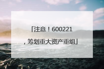 注意！600221，筹划重大资产重组
