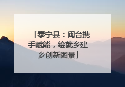 泰宁县:闽台携手赋能,绘就乡建乡创新图景