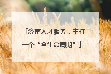 济南人才服务，主打一个“全生命周期”