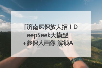济南医保放大招！DeepSeek大模型+参保人画像 解锁AI医保管家新体验
