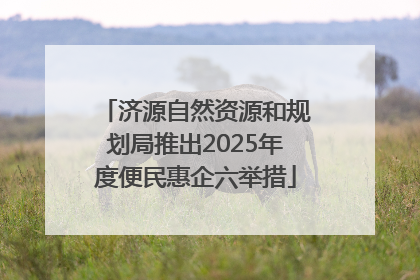 济源自然资源和规划局推出2025年度便民惠企六举措