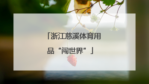 浙江慈溪体育用品“闯世界”