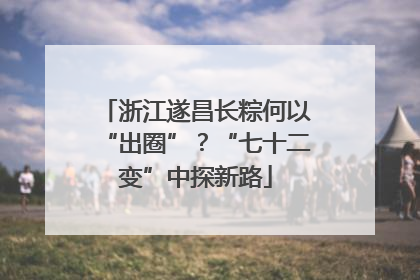 浙江遂昌长粽何以“出圈”？“七十二变”中探新路
