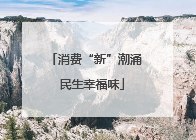 消费“新”潮涌 民生幸福味