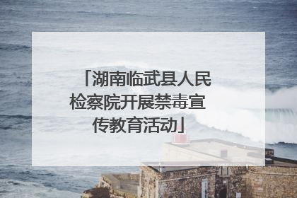 湖南临武县人民检察院开展禁毒宣传教育活动