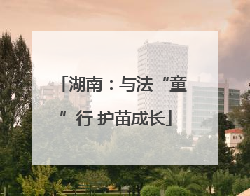 湖南：与法“童”行 护苗成长