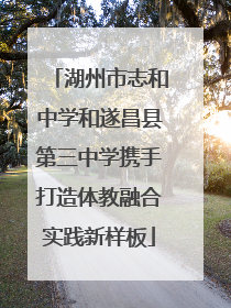 湖州市志和中学和遂昌县第三中学携手打造体教融合实践新样板