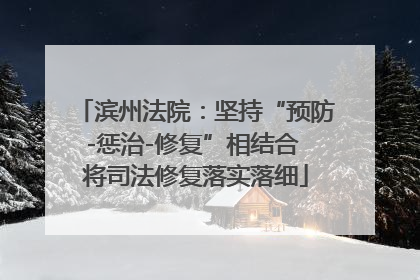 滨州法院：坚持“预防-惩治-修复”相结合 将司法修复落实落细