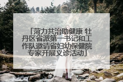 菏力共治助健康 牡丹区省派第一书记和工作队邀请省妇幼保健院专家开展义诊活动