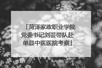 菏泽家政职业学院党委书记刘芸带队赴单县中医医院考察