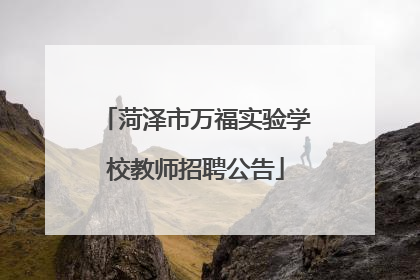 菏泽市万福实验学校教师招聘公告