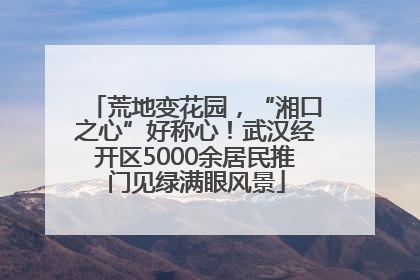 荒地变花园，“湘口之心”好称心！武汉经开区5000余居民推门见绿满眼风景