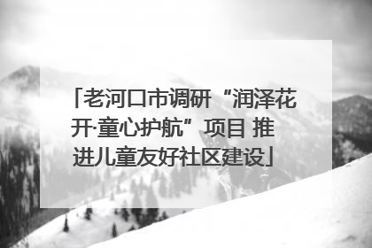 老河口市调研“润泽花开·童心护航”项目 推进儿童友好社区建设