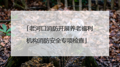 老河口消防开展养老福利机构消防安全专项检查