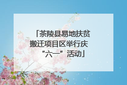 茶陵县易地扶贫搬迁项目区举行庆“六一”活动