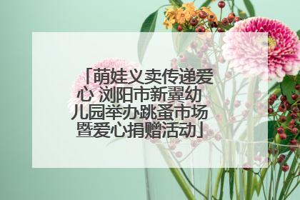 萌娃义卖传递爱心 浏阳市新翼幼儿园举办跳蚤市场暨爱心捐赠活动