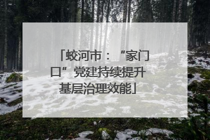 蛟河市：“家门口”党建持续提升基层治理效能