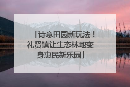 诗意田园新玩法！礼贤镇让生态林地变身惠民新乐园