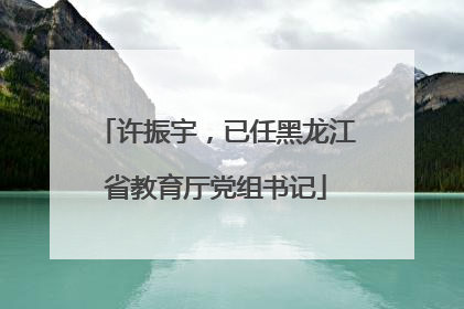 许振宇，已任黑龙江省教育厅党组书记