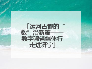 运河古都的“数”治新篇——数字强省媒体行走进济宁
