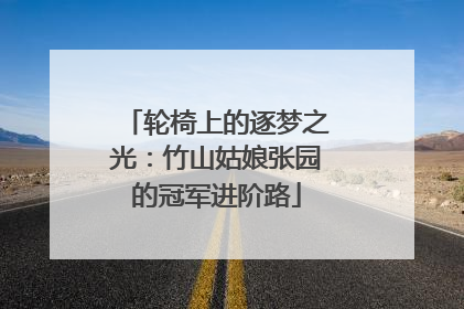 轮椅上的逐梦之光：竹山姑娘张园的冠军进阶路