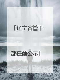 辽宁省管干部任前公示