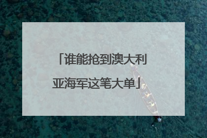 谁能抢到澳大利亚海军这笔大单