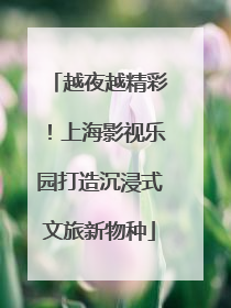 越夜越精彩！上海影视乐园打造沉浸式文旅新物种
