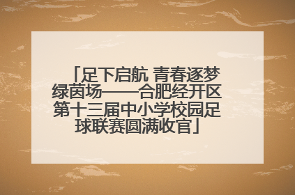 足下启航 青春逐梦绿茵场——合肥经开区第十三届中小学校园足球联赛圆满收官