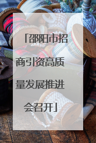 邵阳市招商引资高质量发展推进会召开