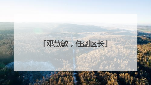 邓慧敏，任副区长