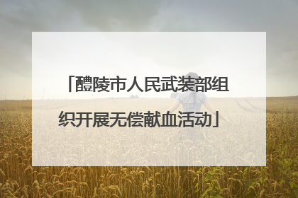 醴陵市人民武装部组织开展无偿献血活动