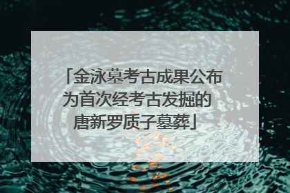 金泳墓考古成果公布 为首次经考古发掘的唐新罗质子墓葬