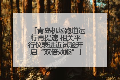青岛机场跑道运行再提速 相关平行仪表进近试验开启“双倍效能”