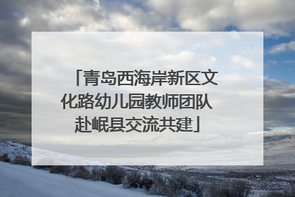青岛西海岸新区文化路幼儿园教师团队赴岷县交流共建