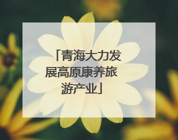 青海大力发展高原康养旅游产业