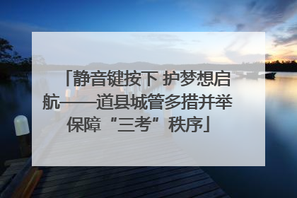 静音键按下 护梦想启航——道县城管多措并举保障“三考”秩序