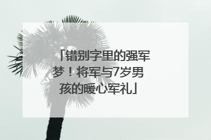 错别字里的强军梦！将军与7岁男孩的暖心军礼