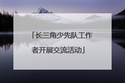 长三角少先队工作者开展交流活动