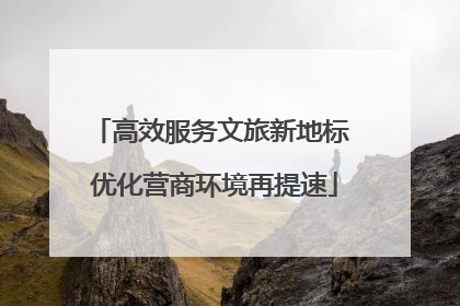 高效服务文旅新地标 优化营商环境再提速