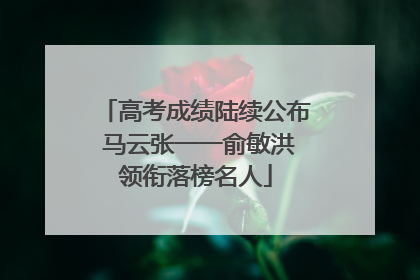 高考成绩陆续公布 马云张一一俞敏洪领衔落榜名人