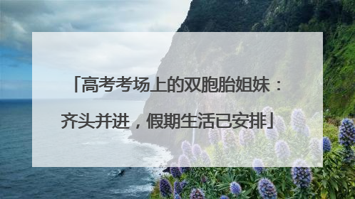 高考考场上的双胞胎姐妹：齐头并进，假期生活已安排