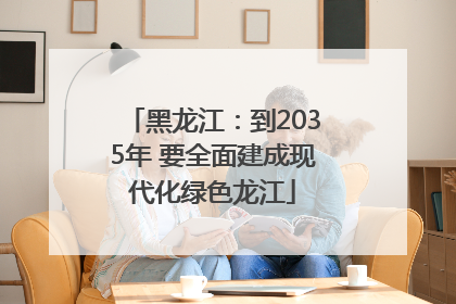 黑龙江：到2035年 要全面建成现代化绿色龙江