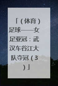 （体育）足球——女足亚冠：武汉车谷江大队夺冠（3）