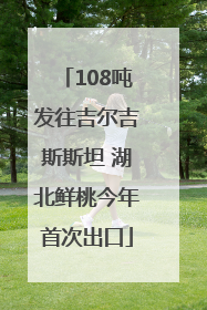 108吨发往吉尔吉斯斯坦 湖北鲜桃今年首次出口