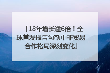 18年增长逾6倍！全球首发报告勾勒中非贸易合作格局深刻变化